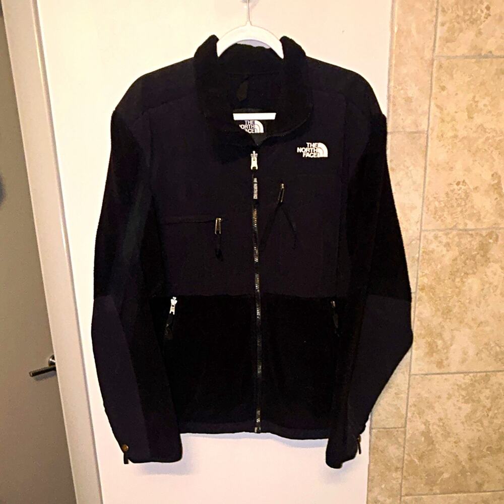 The North Face Men's Black Full Zip Fleece Jacket M Stand-Up Collar
